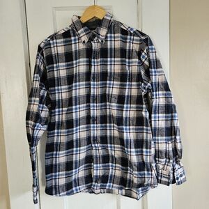 Blue And Purple Plaid Flannel Blue Size Medium